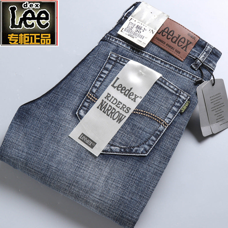 Men’s Lightweight Straight-Leg Stretch Casual Jeans
