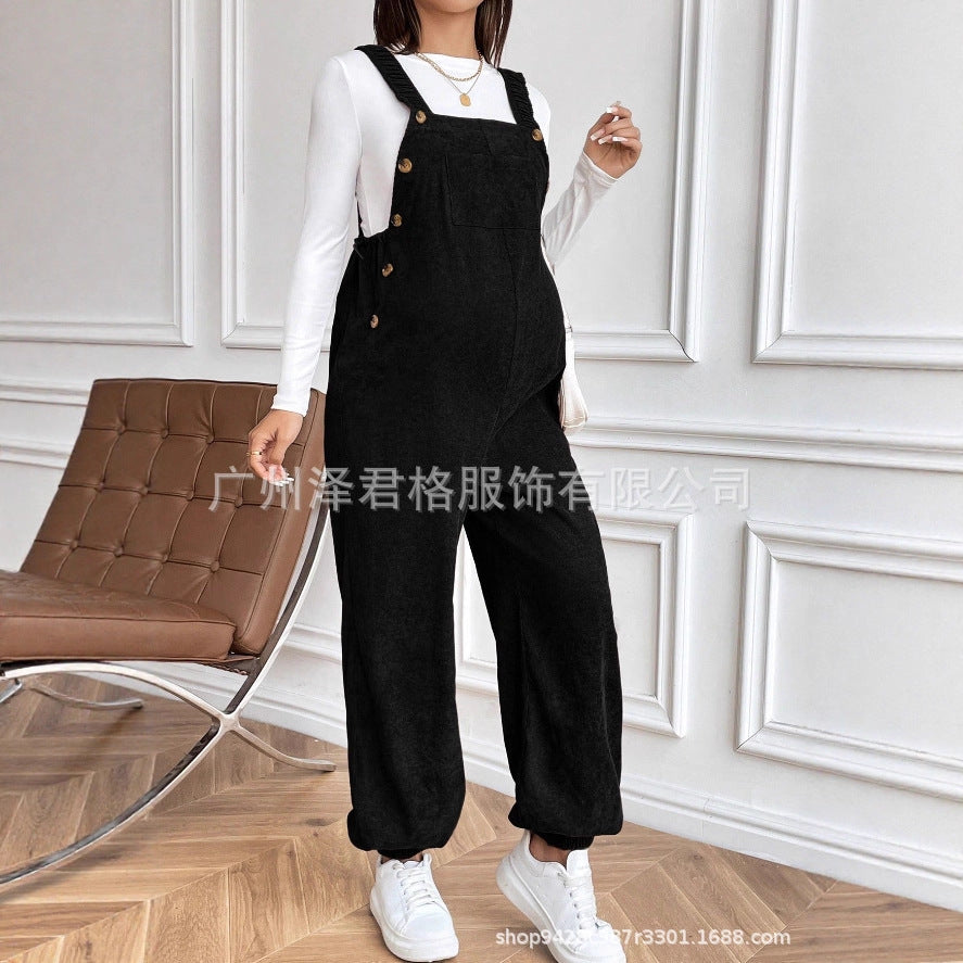 Women’s Adjustable Maternity Cargo Jumpsuit
