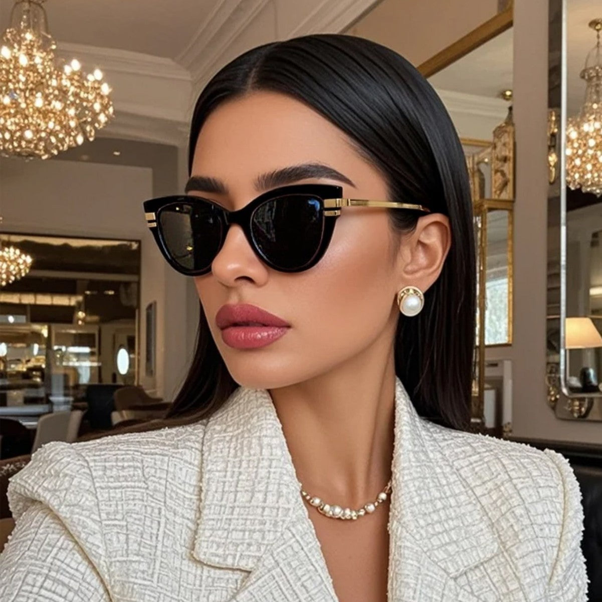 Retro Cat-Eye Fashion Sunglasses