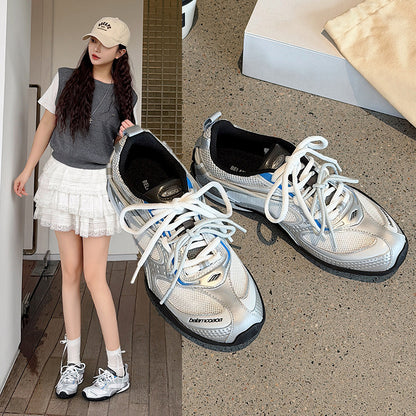 Unisex Racing-Inspired Mesh Chunky Sneakers