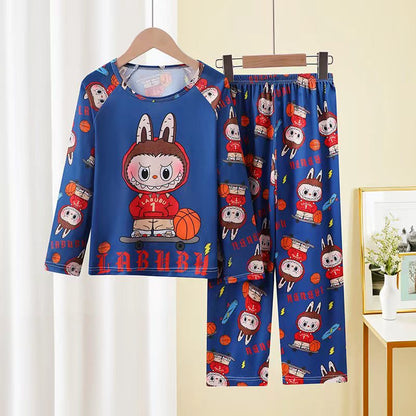 Women’s Double-Sided Milk Silk Cartoon Pajama Set (3-Piece)