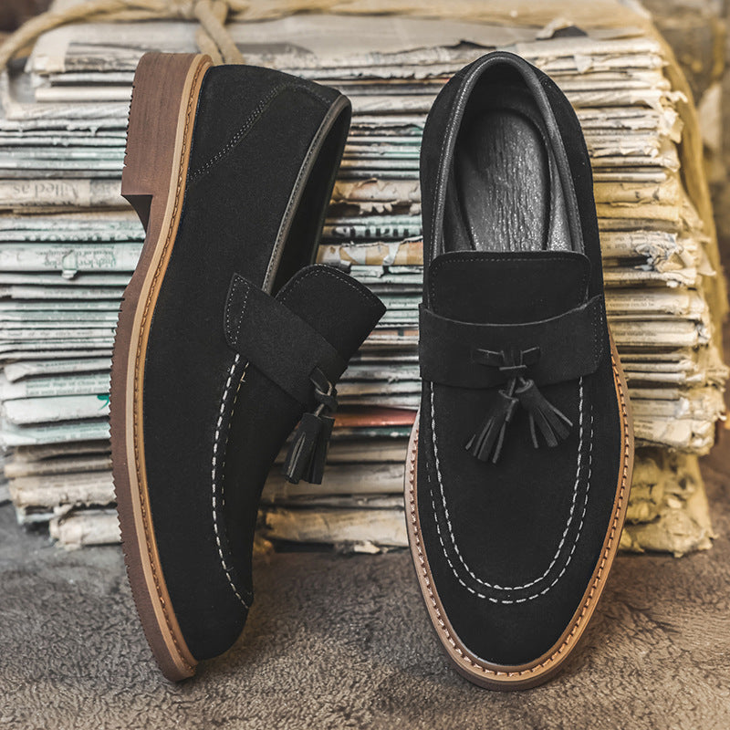 Men’s Suede Tassel Slip-On Loafers