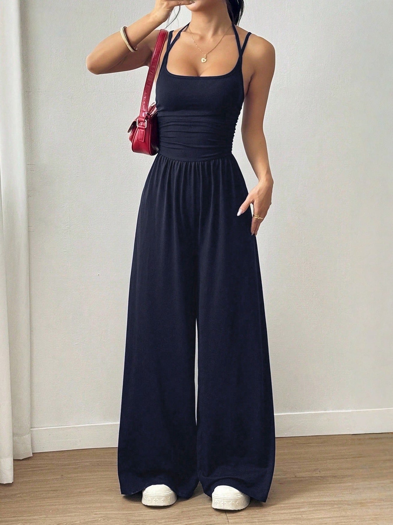 Women’s Strapless Wide-Leg Jumpsuit
