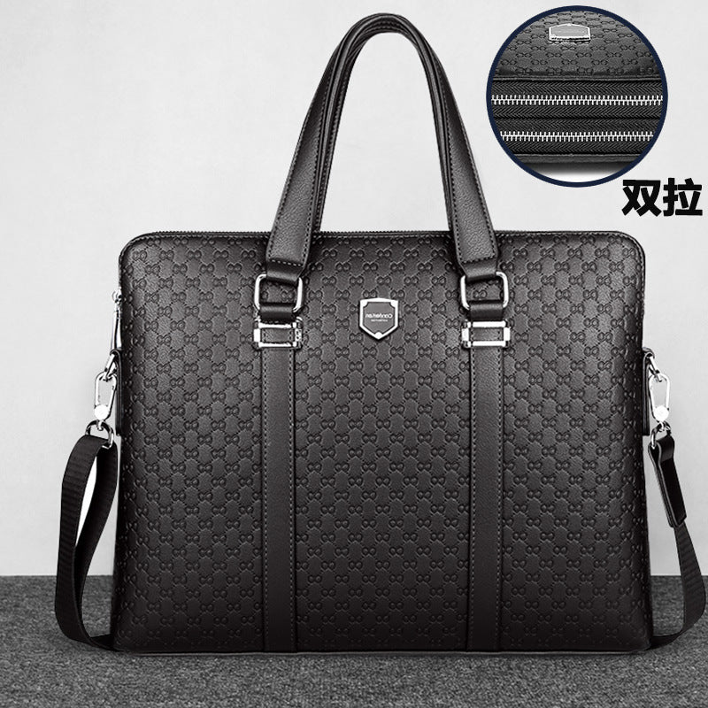 Men’s Double Zipper Business Briefcase
