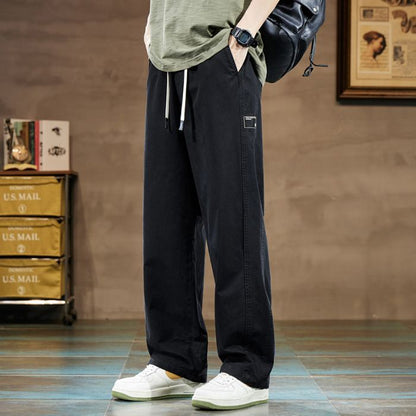 Men’s Cotton Wide-Leg Cargo Pants