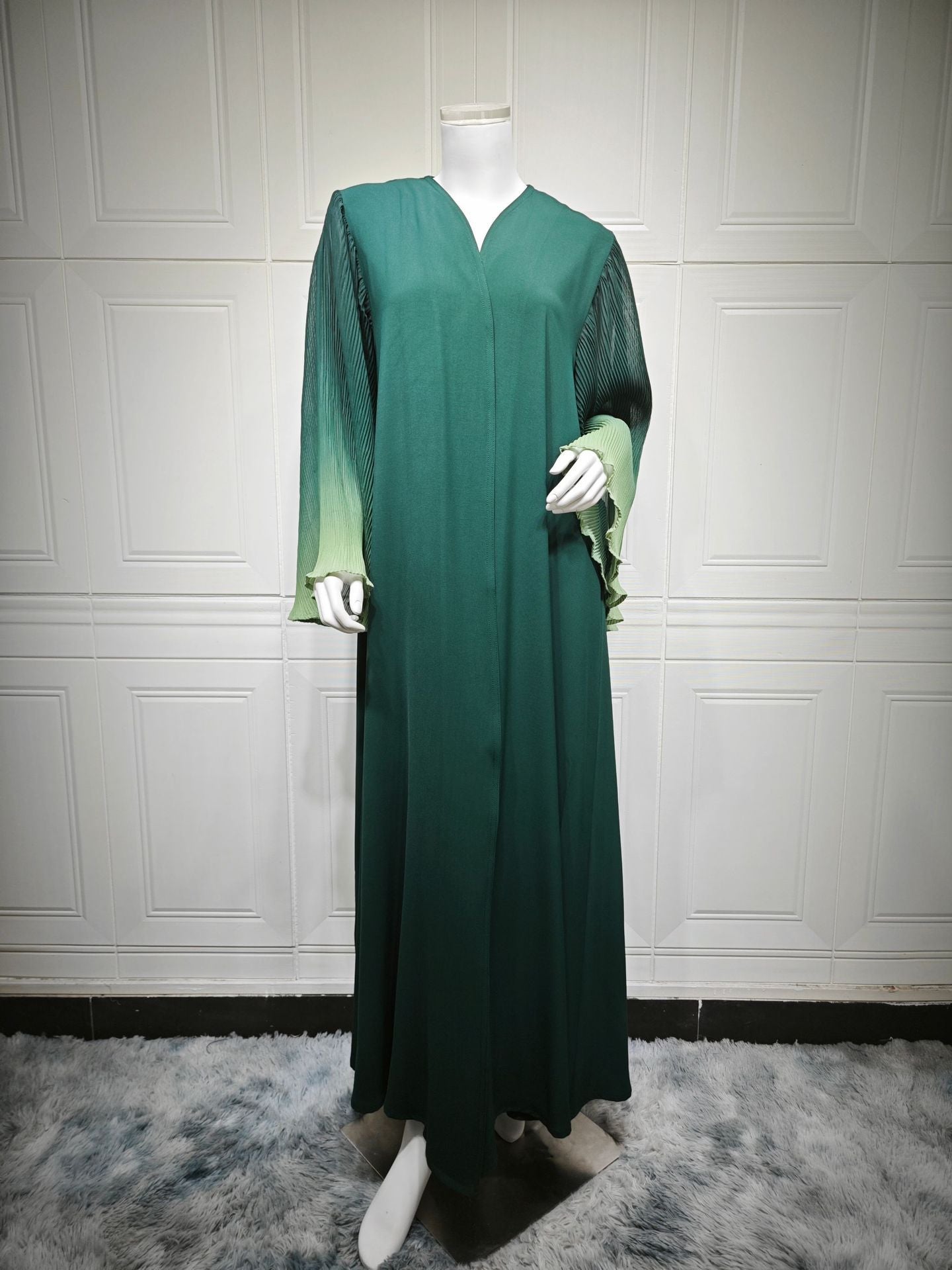 Women’s Chiffon Gradient Pleated Sleeve Jacket