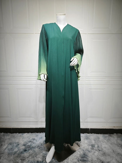 Women’s Chiffon Gradient Pleated Sleeve Jacket