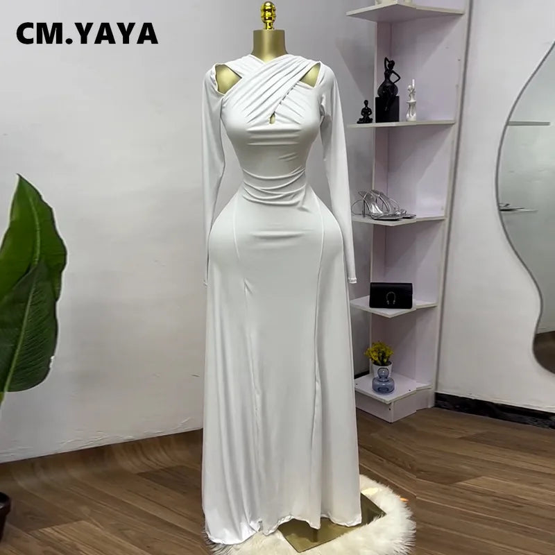 O-Neck Mermaid Maxi Dress for Women 2025
