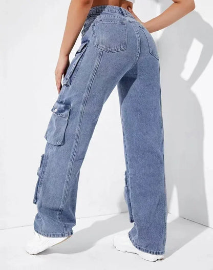 Women’s Multi Pocket Casual Work Jeans