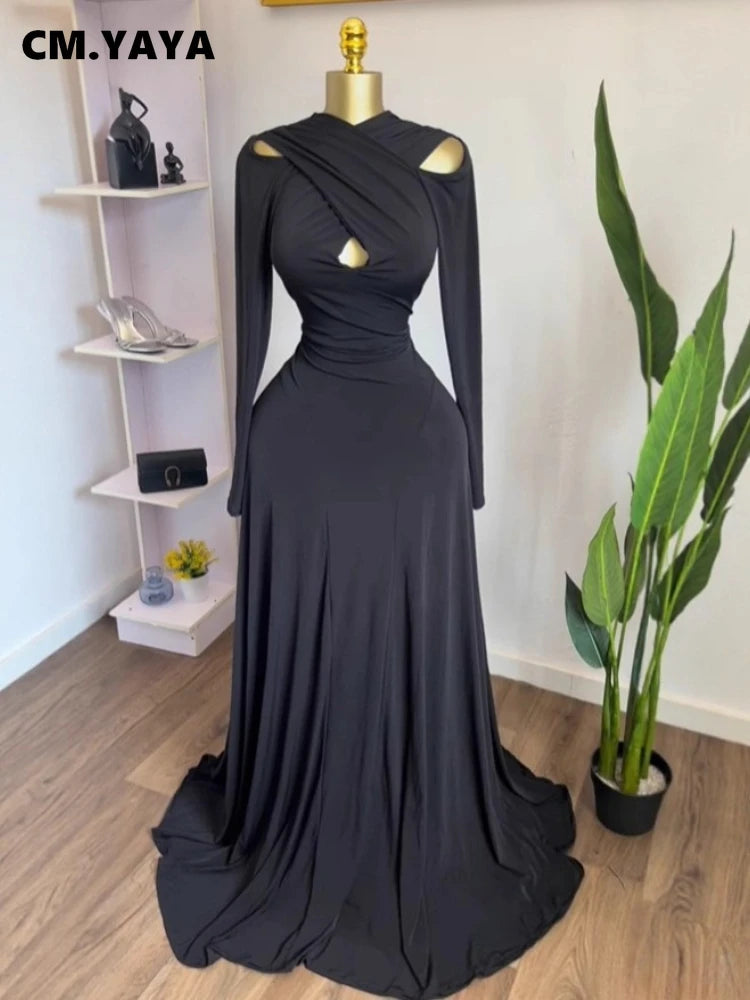 O-Neck Mermaid Maxi Dress for Women 2025