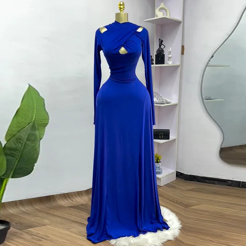 O-Neck Mermaid Maxi Dress for Women 2025