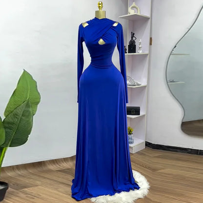 O-Neck Mermaid Maxi Dress for Women 2025