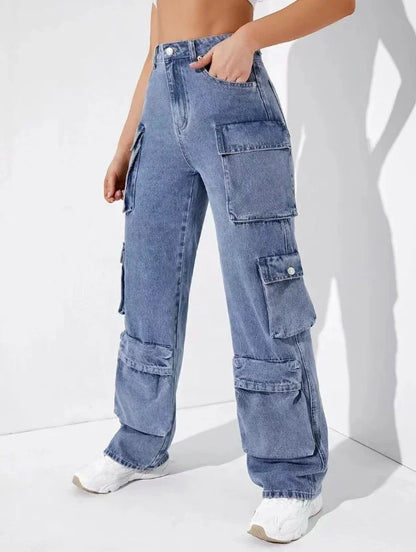 Women’s Multi Pocket Casual Work Jeans