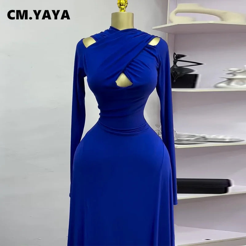 O-Neck Mermaid Maxi Dress for Women 2025