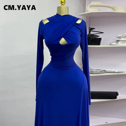 O-Neck Mermaid Maxi Dress for Women 2025