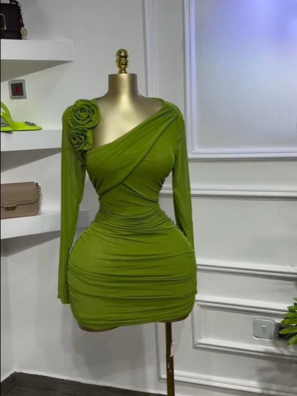 Floral Ruched Bodycon Midi Dress for Women