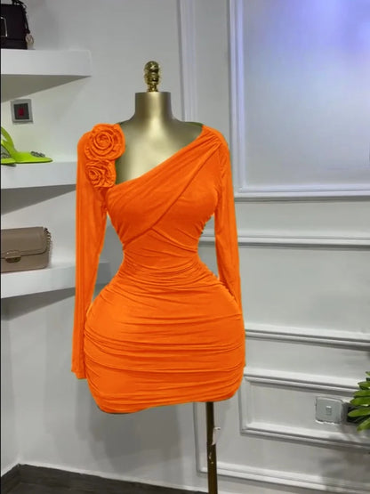 Floral Ruched Bodycon Midi Dress for Women