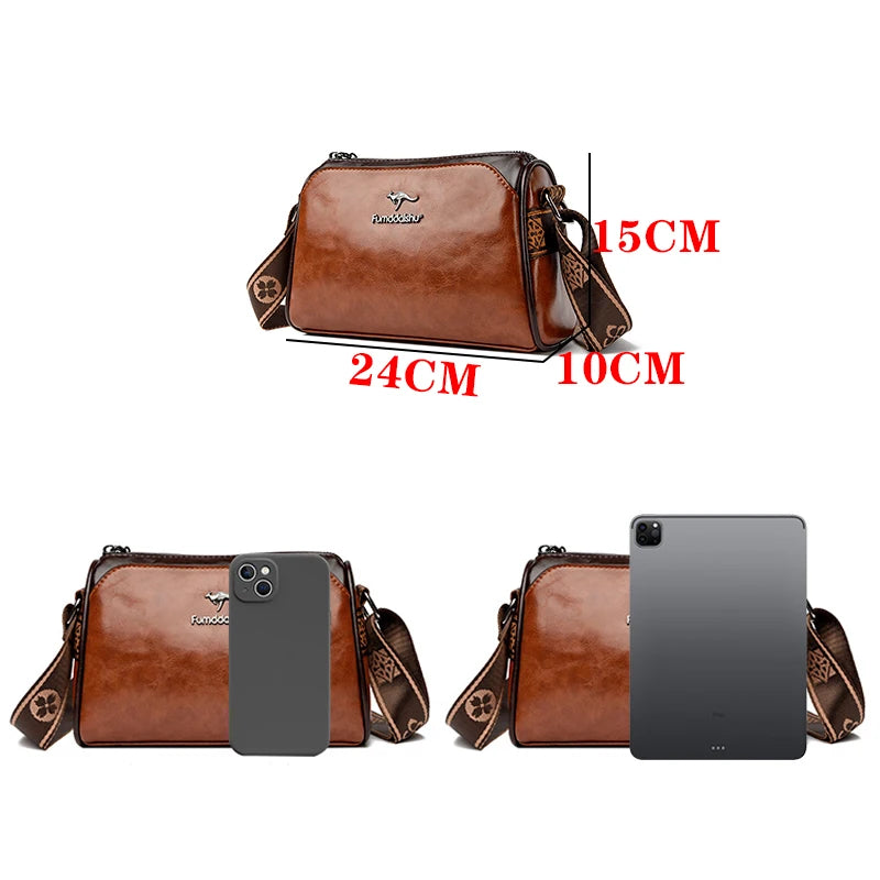 Luxury Soft Leather Crossbody Bag for Women 2024