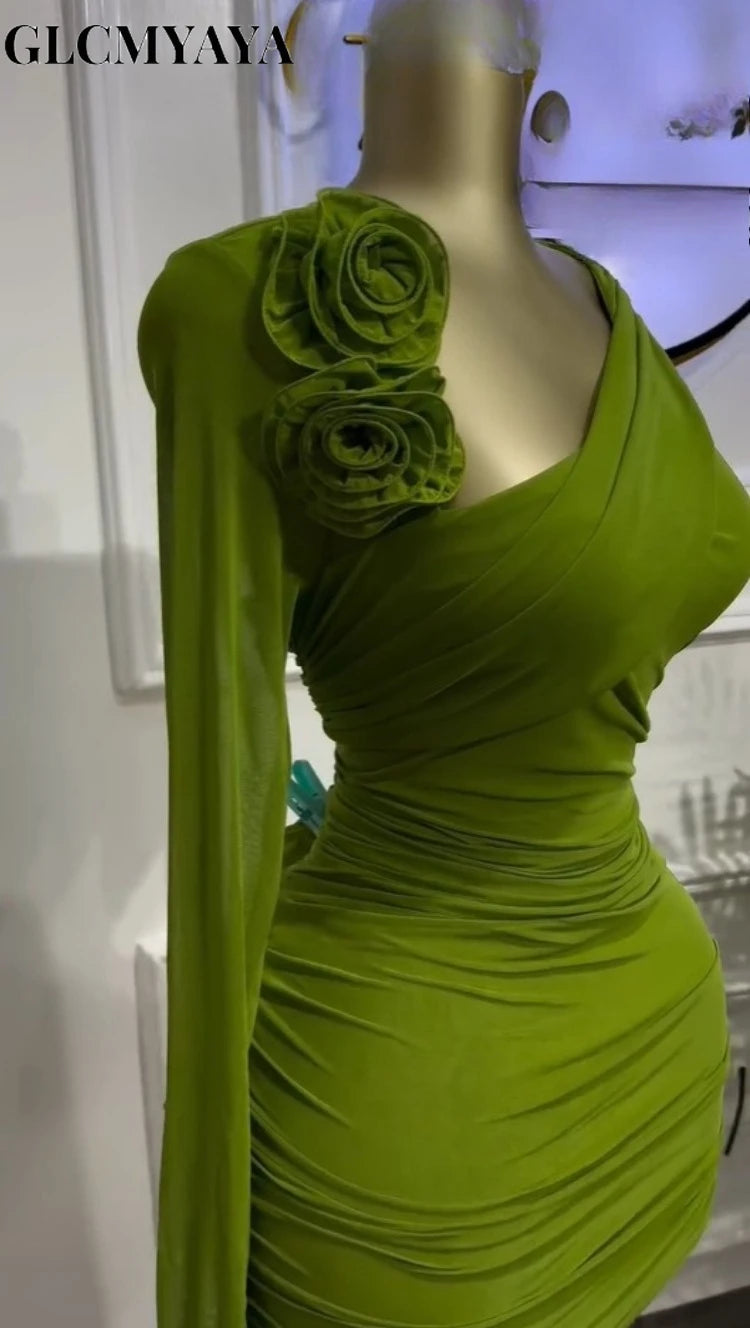 Floral Ruched Bodycon Midi Dress for Women