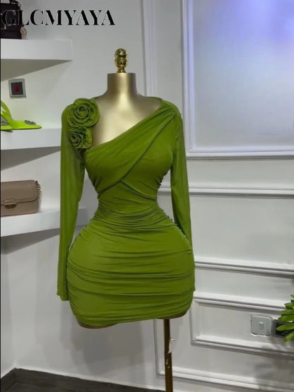Floral Ruched Bodycon Midi Dress for Women