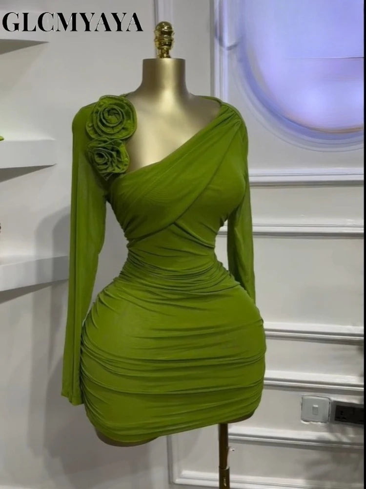 Floral Ruched Bodycon Midi Dress for Women