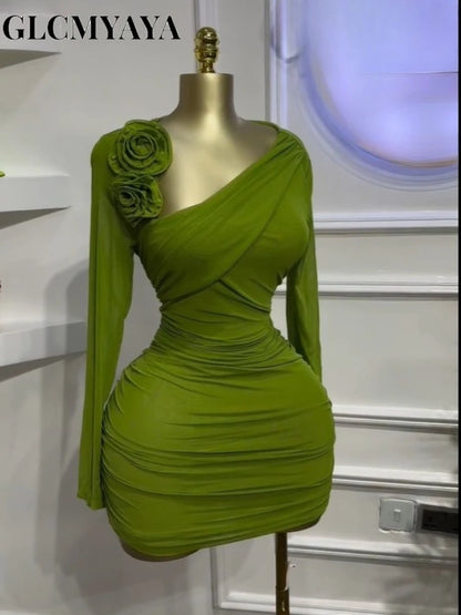 Floral Ruched Bodycon Midi Dress for Women