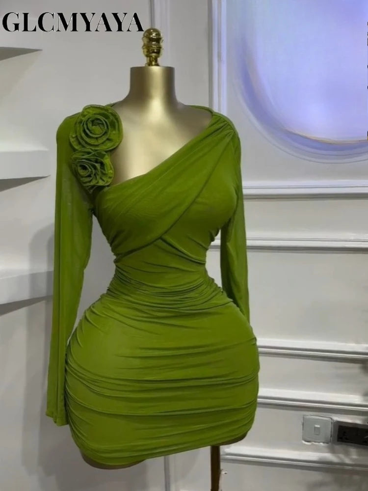 Floral Ruched Bodycon Midi Dress for Women