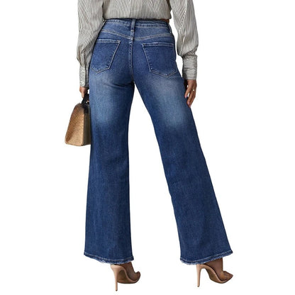High Waist Wide Leg Flared Jeans for Women 2025