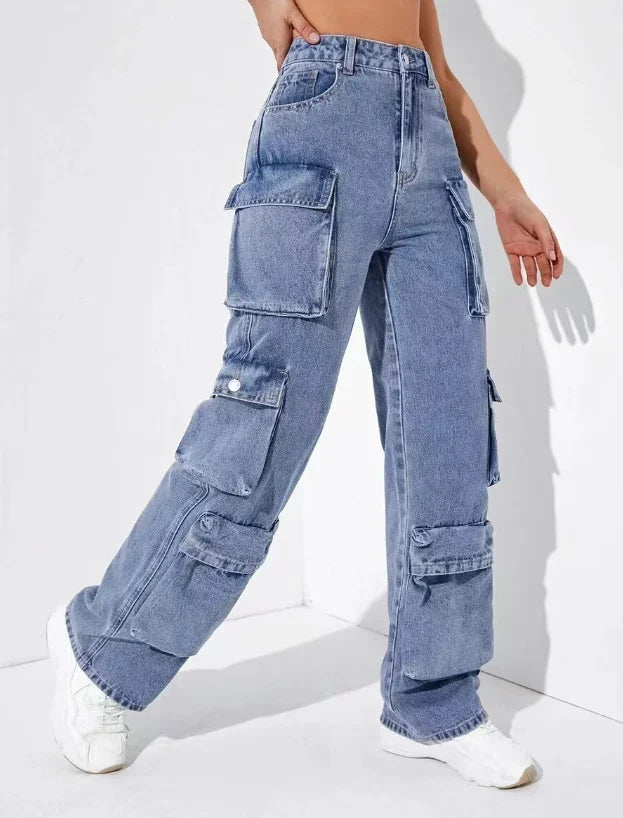 Women’s Multi Pocket Casual Work Jeans