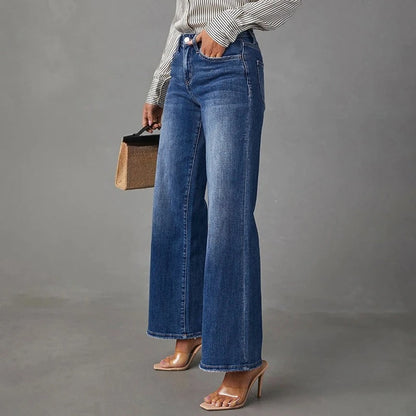 High Waist Wide Leg Flared Jeans for Women 2025