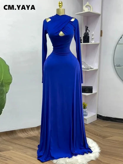 O-Neck Mermaid Maxi Dress for Women 2025